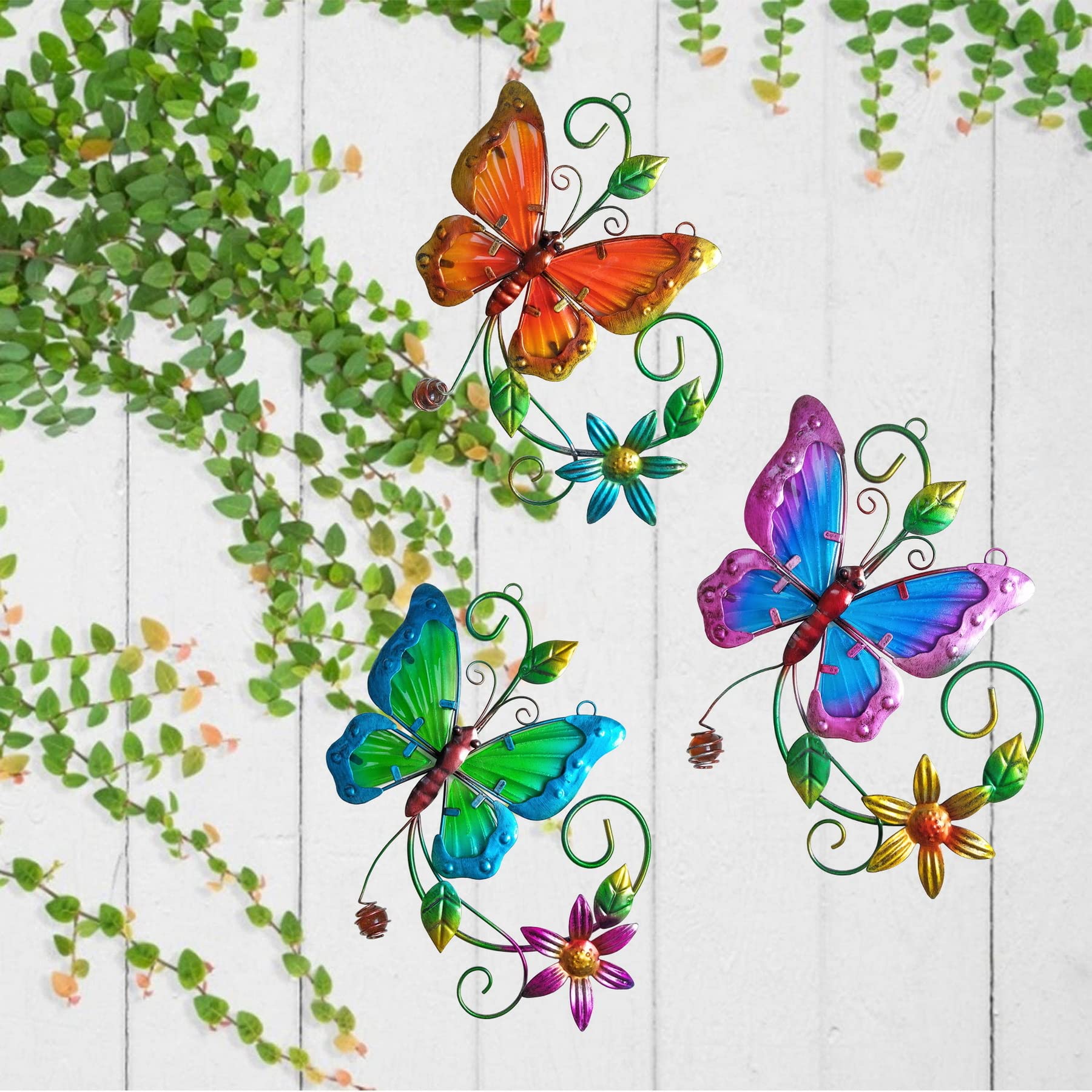 BUTTERFLY - acada92264⑤ Jetec 8 Pcs Metal Butterfly Wall Decor 6.5 in Butterflies
